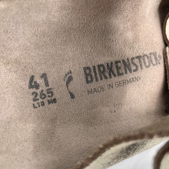 Birkenstock Arizona Sandal Washed Metallic Cream Gold Crackle Neutral Size EU 41 - Picture 7 of 11